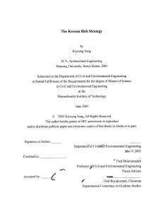 The  Korean Hub  Strategy