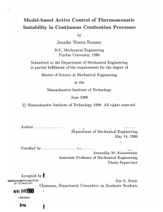 Model-based  Active  Control  of  Thermoacoustic