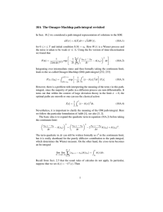 10A The Onsager-Machlup path-integral revisited