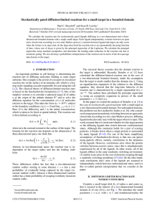 Stochastically gated diffusion-limited reactions for a small target in a... f y