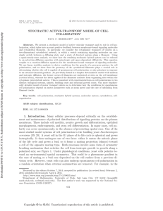 STOCHASTIC ACTIVE-TRANSPORT MODEL OF CELL POLARIZATION