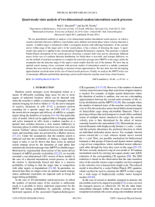 Quasi-steady-state analysis of two-dimensional random intermittent search processes Paul C. Bressloff