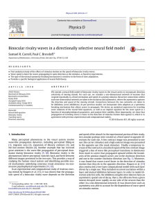 Physica D Samuel R. Carroll, Paul C. Bressloff