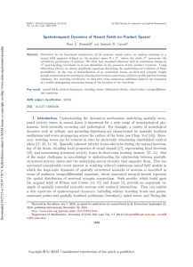 Spatiotemporal Dynamics of Neural Fields on Product Spaces Paul C. Bressloﬀ