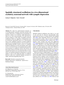 Spatially structured oscillations in a two-dimensional