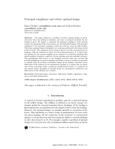 Principal compliance and robust optimal design Elena Cherkaev ( (