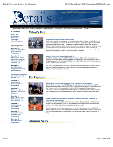 Details: The e-newsletter for Drexel Alumni In This Issue