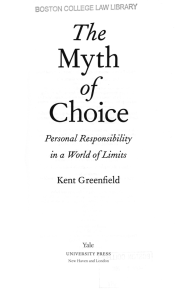 of Myth Choice The