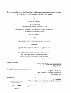 Developing  a Paradigm  for Visualizing  Architecture ... by