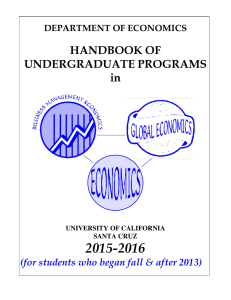 2015-2016 HANDBOOK OF UNDERGRADUATE PROGRAMS in