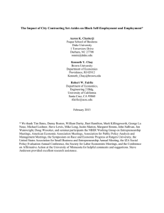 The Impact of City Contracting Set-Asides on Black Self-Employment and...