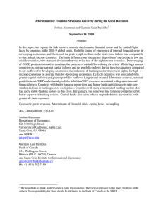 Determinants of Financial Stress and Recovery during the Great Recession