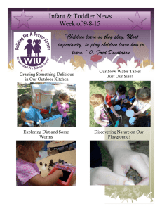 Infant &amp; Toddler News Week of 9-8-15