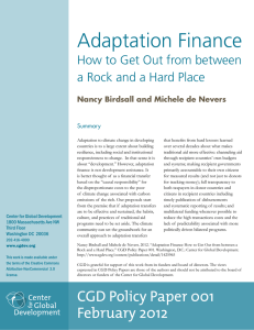 Adaptation Finance How to Get Out from between