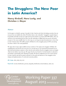 The Strugglers: The New Poor in Latin America? Christian J. Meyer