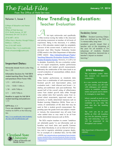 Now Trending in Education: The Field Files Teacher Evaluation