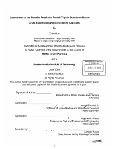 Assessment  of the Transfer  Penalty for Transit Trips... A GIS-based  Disaggregate  Modeling Approach