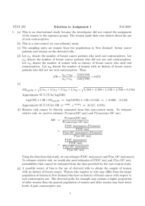 STAT 565 Fall 2005 Solutions to Assignment 1