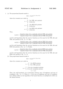 STAT 565 Solutions to Assignment 4 Fall 2005