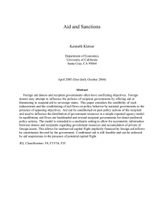 Aid and Sanctions Kenneth Kletzer