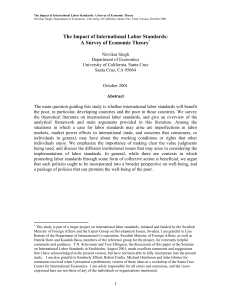 The Impact of International Labor Standards: A Survey of Economic Theory