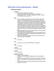 SMOV Status &amp; Planning Meeting Notes – 22May09 Observatory Status