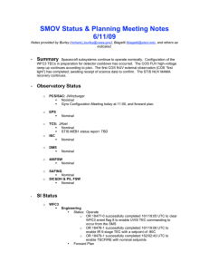 SMOV Status &amp; Planning Meeting Notes 6/11/09 Summary