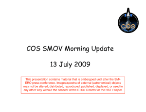 COS SMOV Morning Update 13 July 2009