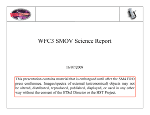 WFC3 SMOV Science Report