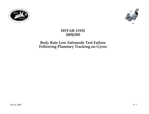HSTAR 11932 2009/200 Body Rate Low Safemode Test Failure