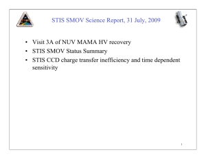 STIS SMOV Science Report, 31 July, 2009