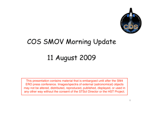 COS SMOV Morning Update 11 August 2009