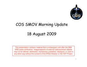 COS SMOV Morning Update 18 August 2009