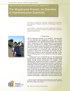 The Wraparound Process: An Overview of Implementation Essentials