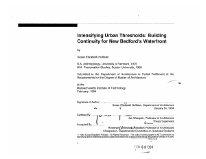 Intensifying Urban  Thresholds:  Building