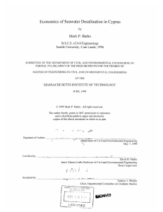 Economics  of Seawater  Desalination  in  Cyprus by B.S.C.E.