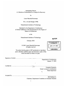 Anticipating Detroit: Laura Marcella  Bouwman Massachusetts  Institute of Technology