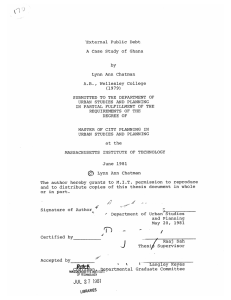 'External Public  Debt Lynn Ann  Chatman A.B.,  Welleslev College