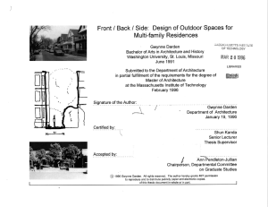 Side:  Design  of Outdoor Spaces  for Multi-family Residences /