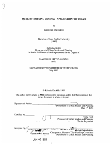 QUALITY  HOUSING  ZONING:  APPLICATION  TO ... by KEISUKE  ENOKIDO (1982)