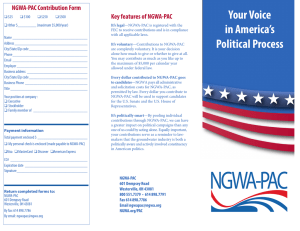 Your Voice in America’s NGWA-PAC Contribution Form Key features of NGWA-PAC