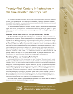 aper Twenty-First Century Infrastructure – the Groundwater Industry’s Role 2/24/2016