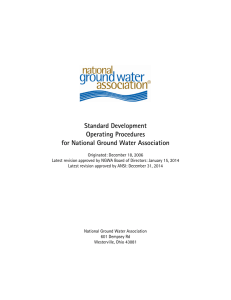 Standard Development Operating Procedures for National Ground Water Association