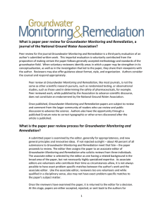 Groundwater Monitoring and Remediation journal of the National Ground Water Association?