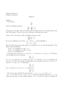 Math 165, Section D Professor Lieberman QUIZ #5 Question:
