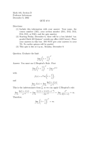 Math 165, Section D Professor Lieberman December 6, 2002 QUIZ #14