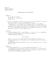 Math 414 Professor Lieberman January 29, 2003 HOMEWORK #1 SOLUTIONS