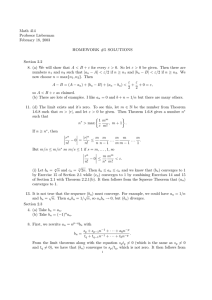 Math 414 Professor Lieberman February 18, 2003 HOMEWORK #5 SOLUTIONS