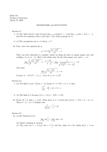 Math 414 Professor Lieberman March 12, 2003 HOMEWORK #8 SOLUTIONS