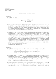 Math 414 Professor Lieberman April 9, 2003 HOMEWORK #9 SOLUTIONS